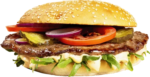 Løvstekburger tallerken