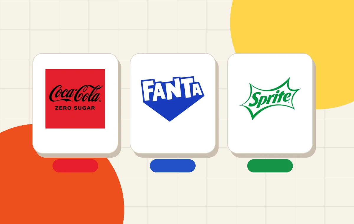 Utvalg av Coca-Cola Zero, Fanta og Sprite