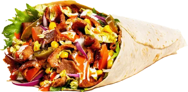 Rullekebab meny med fries og drikke